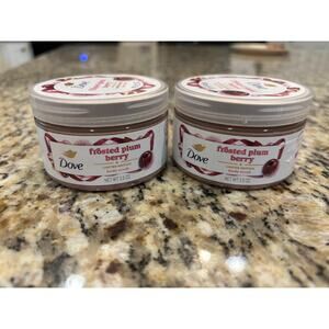 Dove Frosted Plum Berry Body Scrub 3.5 OZ Set of 2